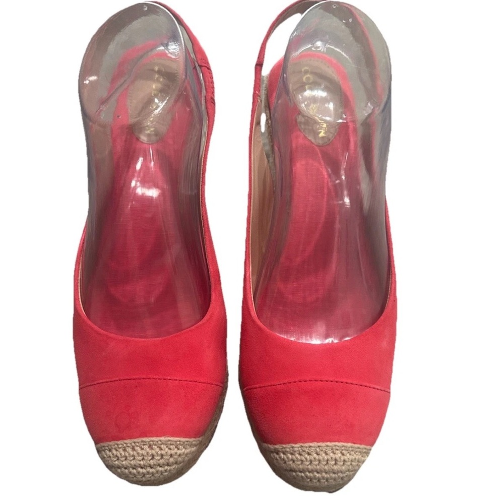 Cole Haan Women's SZ 9.5B Pink Grand Espadrille Wedge Slingbacks LW28124